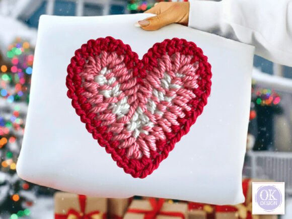 Download Valentine Faux Yarn Crochet Heart PNG - Valentine Collection