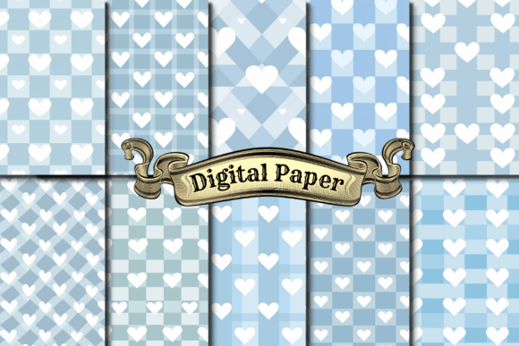 Download Vintage Valentine Hearts Digital Paper - Valentine Collection