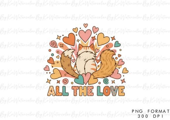 Download All the Love Groovy Valentine PNG - Valentine Collection