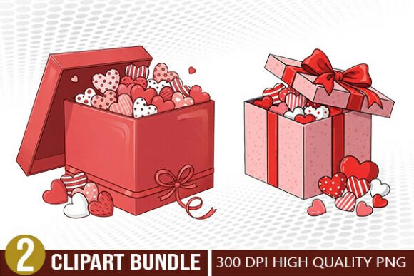 Download Valentine Surprise Gift Box Illustration - Valentine Collection