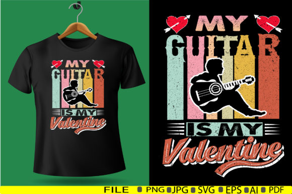 Download My Guitar is My Valentine Vintage Tshirt - Valentine Collection