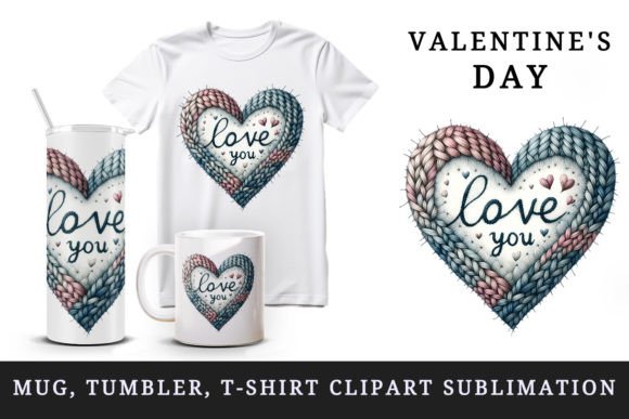 Download Valentine's Day Heart Mug Wrap Clipart - Valentine Collection