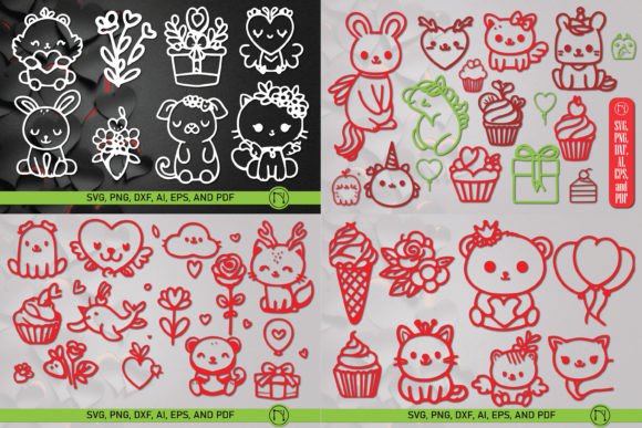 Download Cricut Valentine Animal SVG Bundle - Valentine Collection