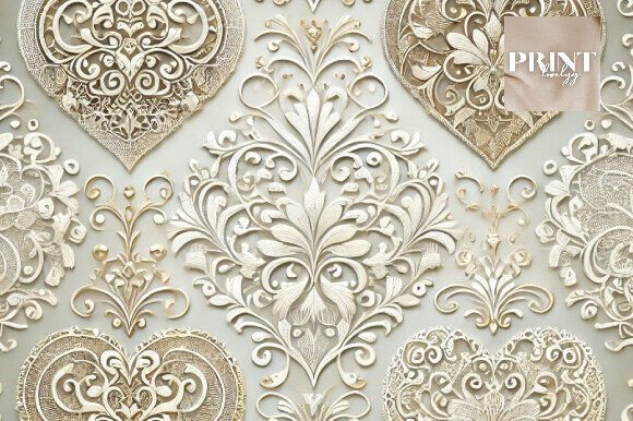Download Lace-Inspired Hearts Valentine Pattern - Valentine Collection