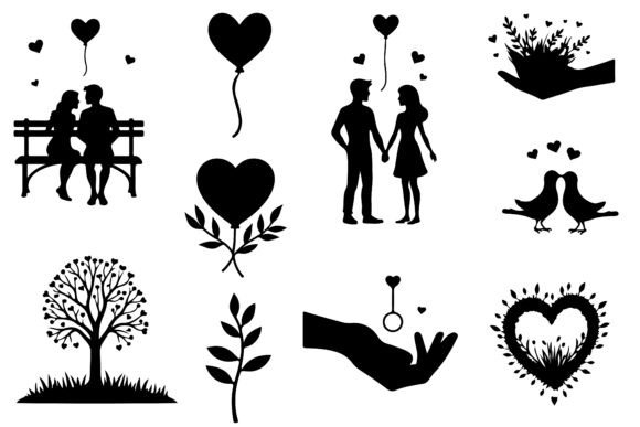 Download Valentine Silhouette Collection - Valentine Collection
