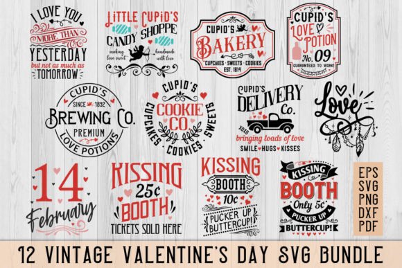 Download Vintage Valentine SVG Bundle, Cupid SVG - Valentine Collection