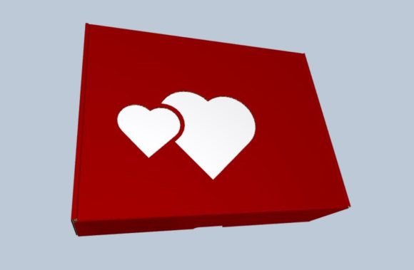 Download Valentine's Day SVG, A4 Template Box - Valentine Collection