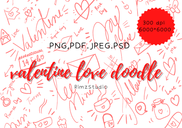 Download Valentine Love Heart Doodle Png - Valentine Collection
