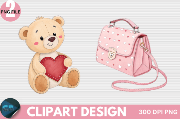 Download Retro Pink Valentine Clipart PNG - Valentine Collection