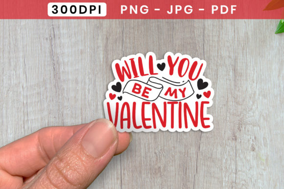 Download Will You Be My Valentine | Sticker PNG - Valentine Collection