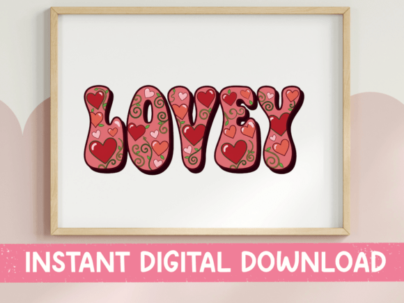 Download Lovey Valentine Groovy Lettering SVG - Valentine Collection