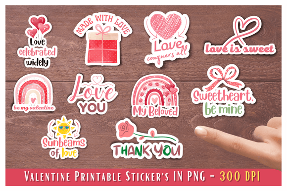 Download Valentine Printable Stickers - Valentine Collection