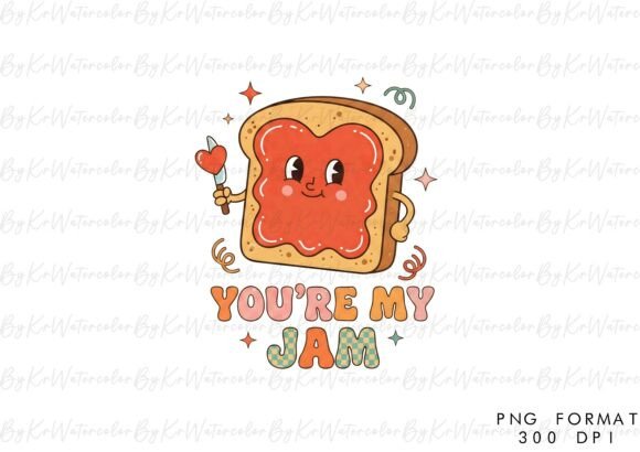 Download You’re My Jam Groovy Valentine PNG - Valentine Collection