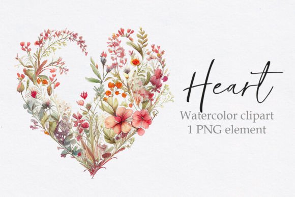 Download Vintage Valentine Day Heart Florals PNG - Valentine Collection