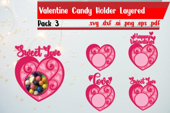 Download Valentine Candy Holder 3 Bundle - Valentine Collection