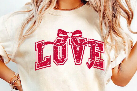Download Varsity Valentine Shirt SVG Love Bow SVG - Valentine Collection