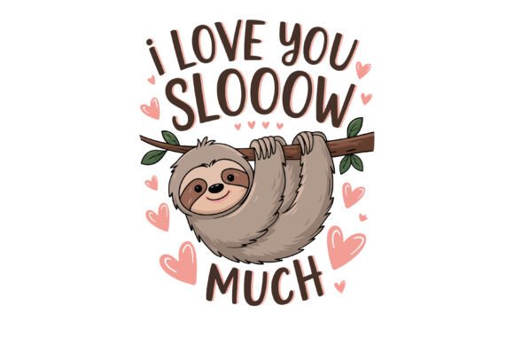 Download Sloth Valentine Graphic for Sloth Lovers - Valentine Collection