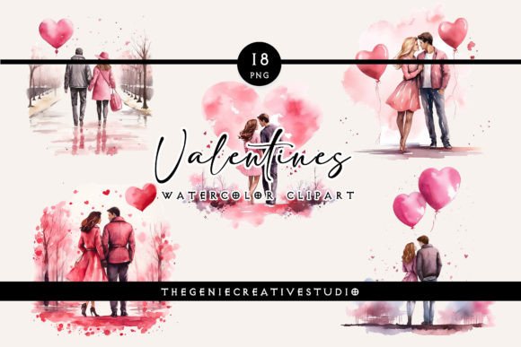 Download Watercolor Valentines PNG Clipart - Valentine Collection