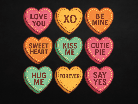 Download Valentines Candy Heart PNG Sublimation - Valentine Collection
