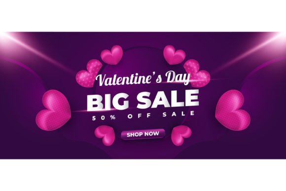 Download Valentine's Day Sale Promotion Banner - Valentine Collection
