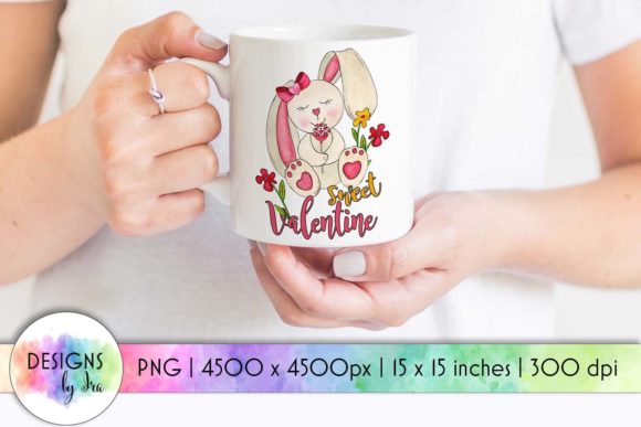 Download Sweet Valentine Bunny Printable Design - Valentine Collection
