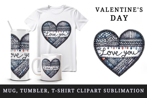 Download Valentine's Day Heart Mug Wrap Clipart - Valentine Collection