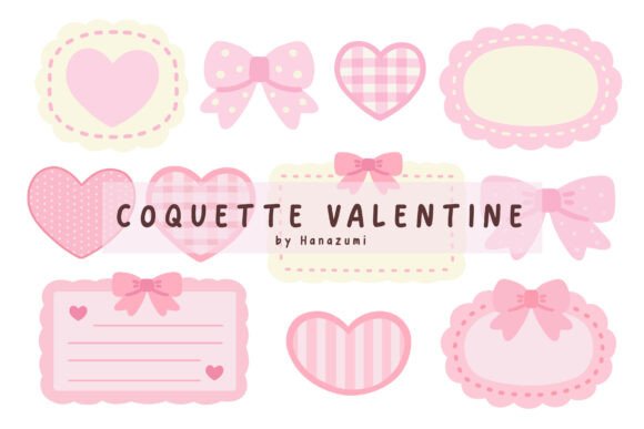 Download Coquette Valentine Bow Heart Frame - Valentine Collection