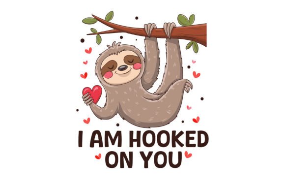 Download Sloth Valentine Graphic for Sloth Lovers - Valentine Collection