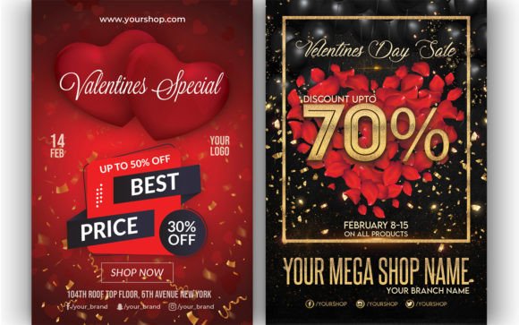 Download Valentines Day Sale Flyers - Valentine Collection