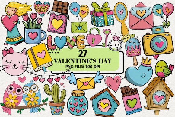 Download Kawaii Romantic Valentine's Day Clipart - Valentine Collection