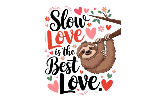 Download Sloth Valentine Graphic for Sloth Lovers - Valentine Collection