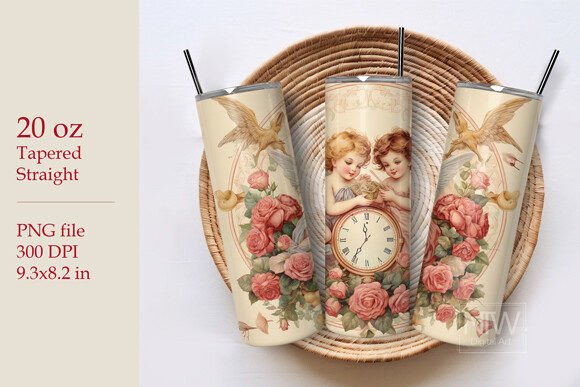 Download Vintage Valentine Tumbler Wrap - Valentine Collection