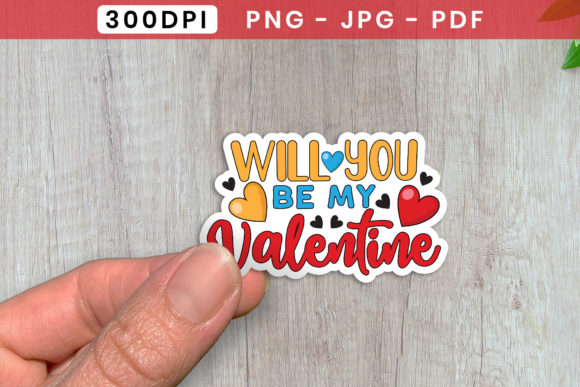 Download Will You Be My Valentine Sticker PNG - Valentine Collection