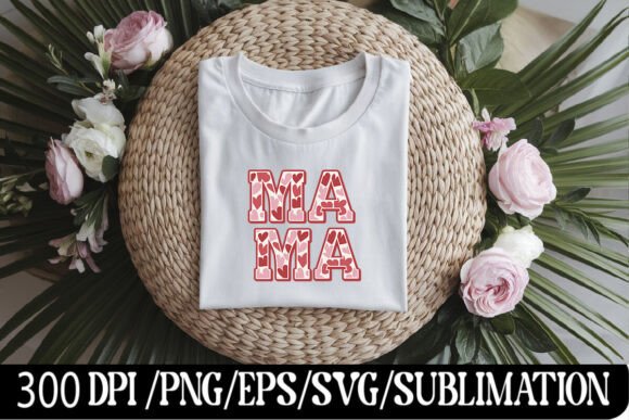 Download Mama Hearts Valentine's Day Retro Varsit - Valentine Collection