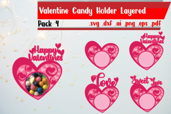 Download Valentine Candy Holder 4 | Heart Candy - Valentine Collection