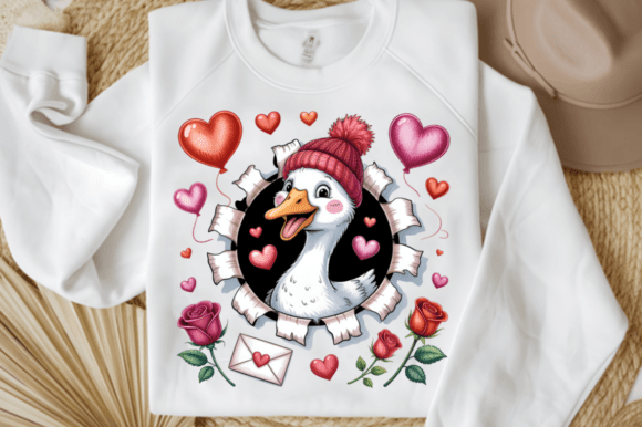 Download Valentine Duck Goose PNG Clipart Design - Valentine Collection