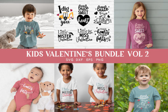 Download Kids Valentine Shirt Svg Bundle Vol 2 - Valentine Collection