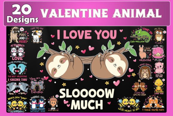Download Cute Animal Valentine Bundle - Valentine Collection