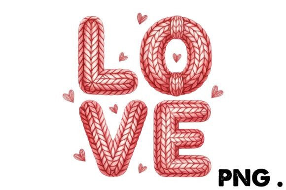 Download Yarn Faux Embroidery Valentine Love PNG - Valentine Collection