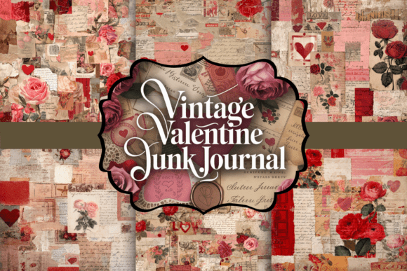 Download Vintage Valentine Junk Journal - Valentine Collection