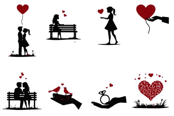Download Valentine Silhouette Collection - Valentine Collection