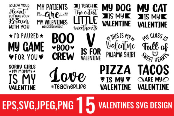 Download Valentines Day Svg Design Bundle - Valentine Collection