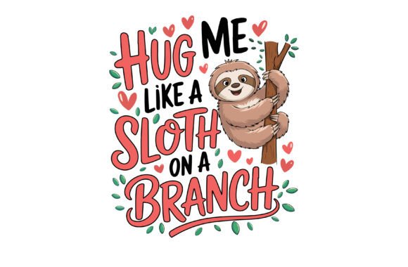Download Sloth Valentine Graphic for Sloth Lovers - Valentine Collection