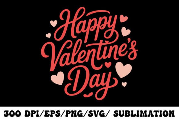 Download Happy Valentine’s Day Typography Design - Valentine Collection